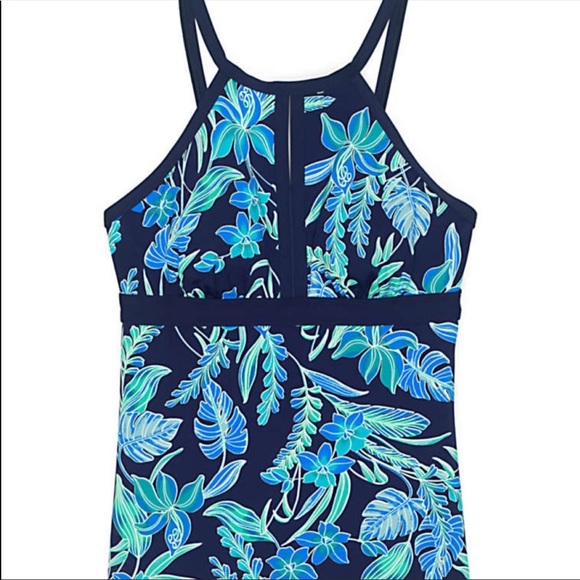 Lands' End Swim Lands End Tankini Blue Keyhole Poshmark